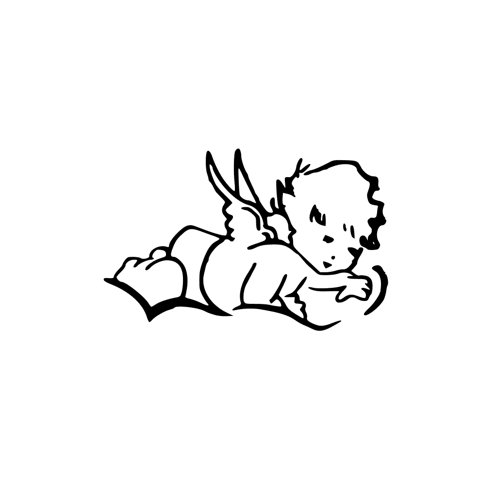 Angel Winged Baby Silhouette clipart preview