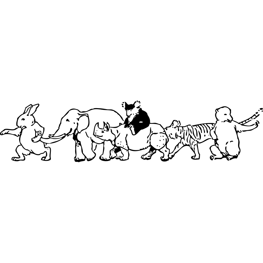 Animal Parade Drawing  clipart preview