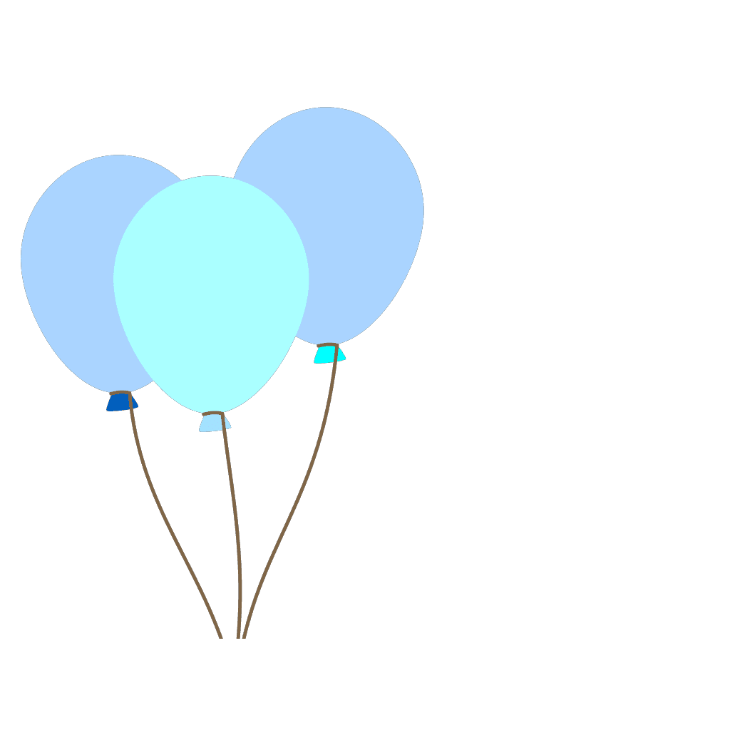 Baby Blue Balloons clipart preview