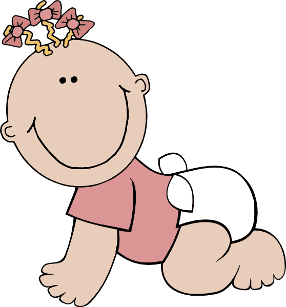 Baby Girl Lying clipart preview