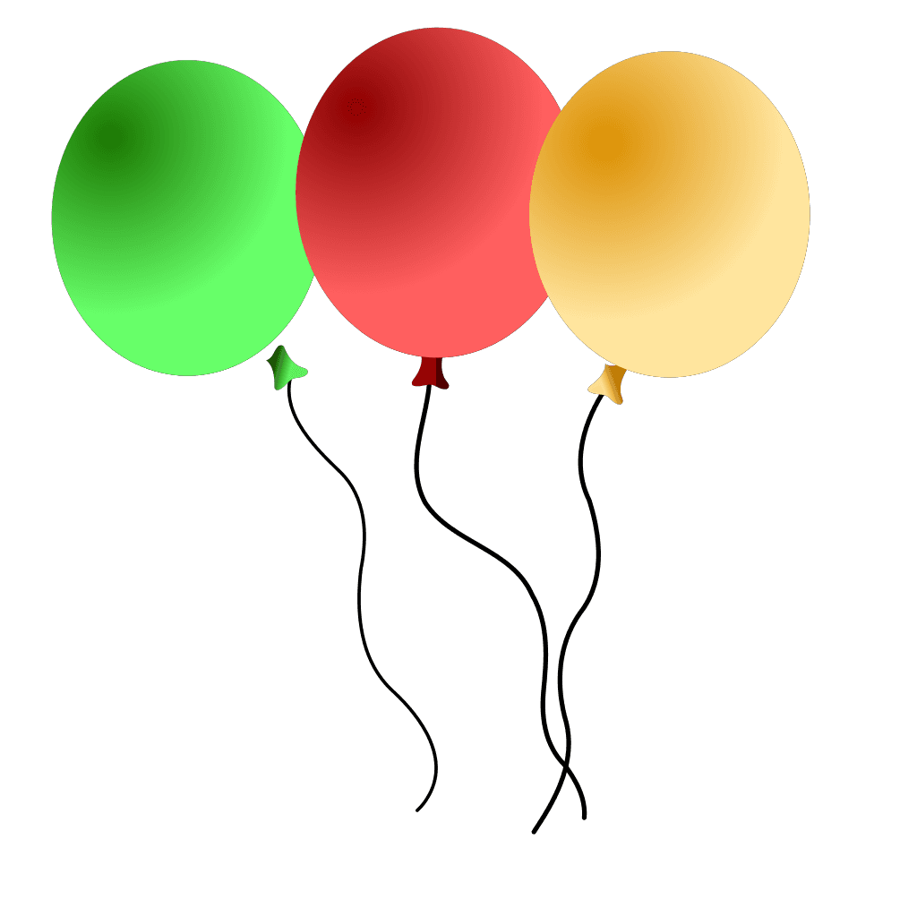 Colorful Three Balloon Clipart clipart preview