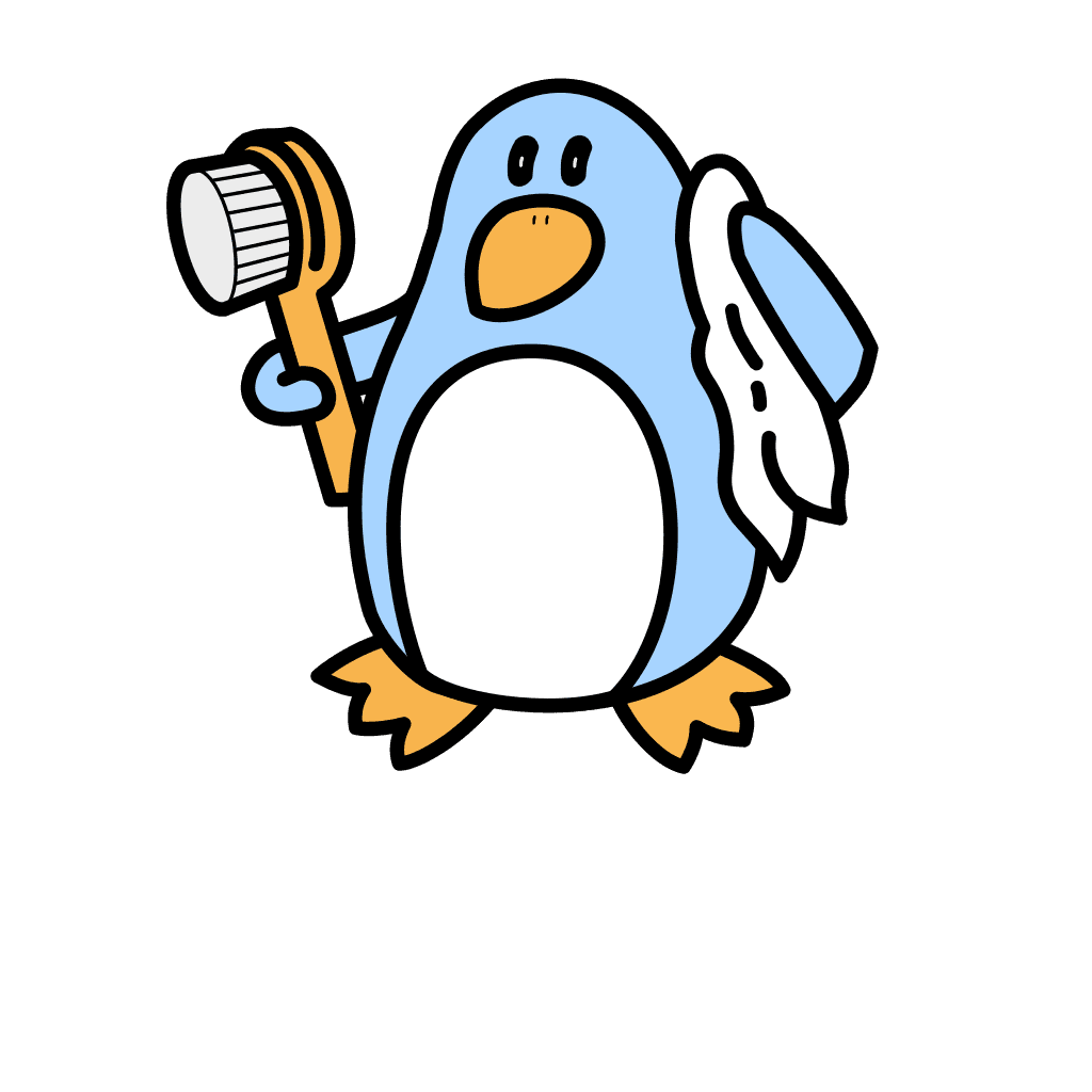 Bathing Penguin Cartoon clipart preview