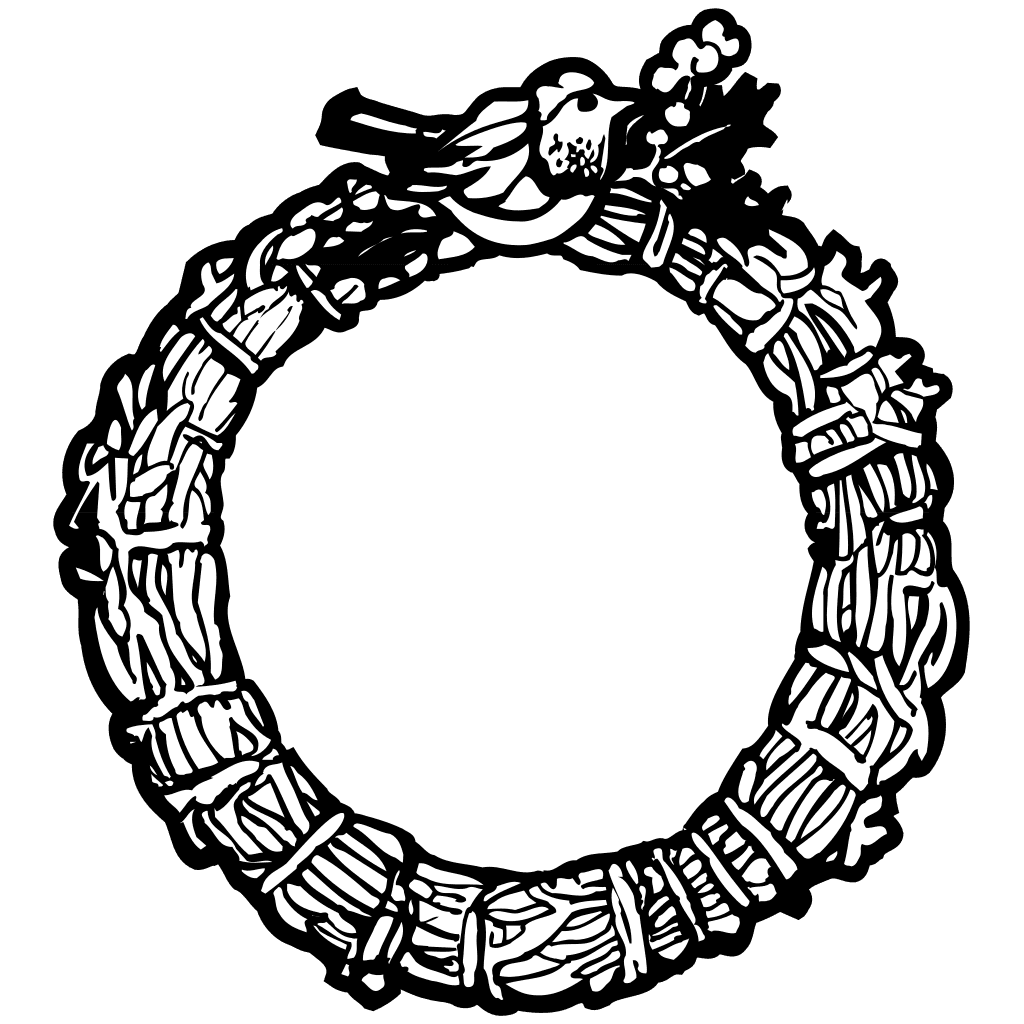 Bird Wreath Drawing clipart preview