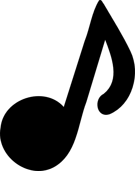 Black 8th Music Note clipart preview