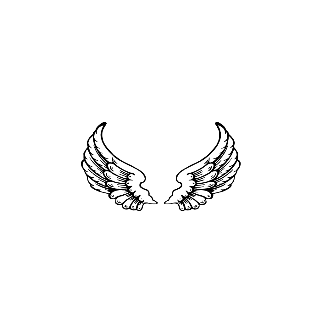 Black Angel Wings Tattoo Drawing  clipart preview