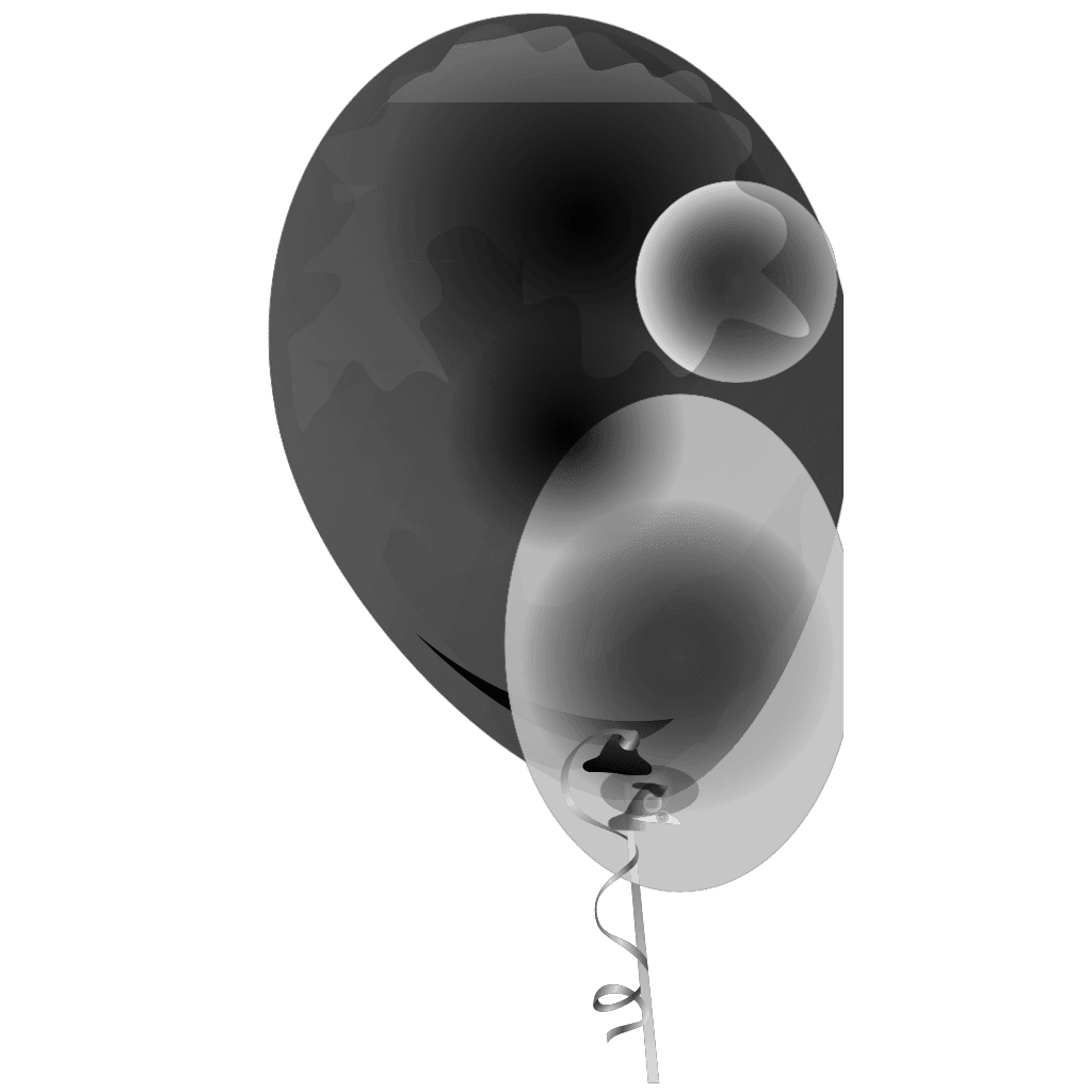 Black Balloons Png clipart preview