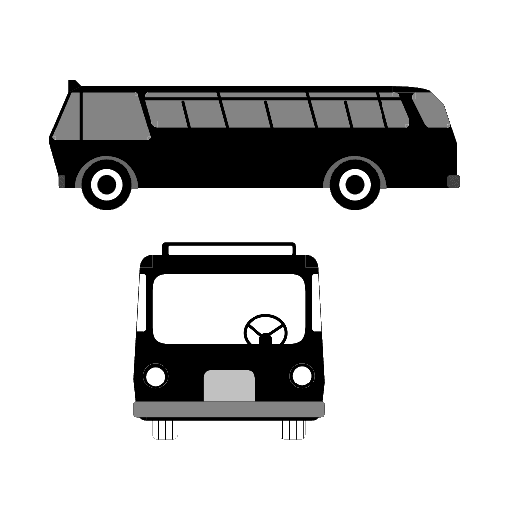 Black Bus Transportation Icon clipart preview