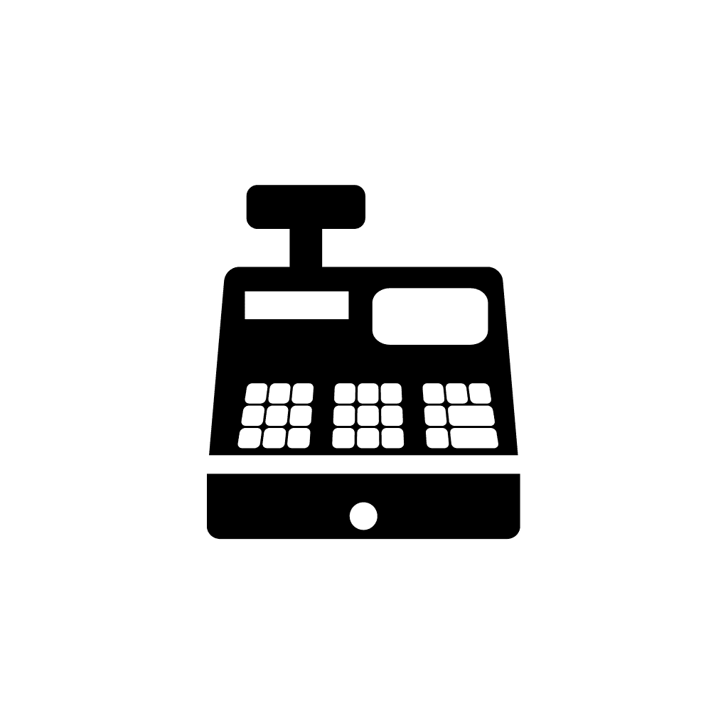 Black Cash Register Icon clipart preview