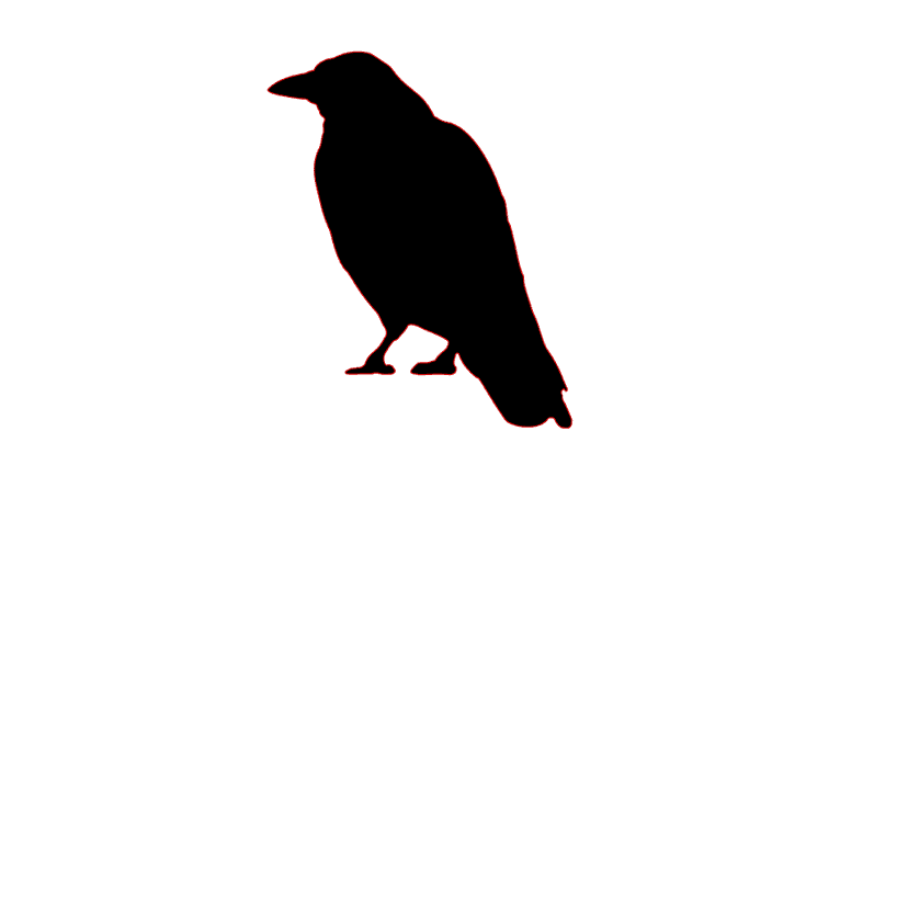 Black Crow Bird Sketch clipart preview