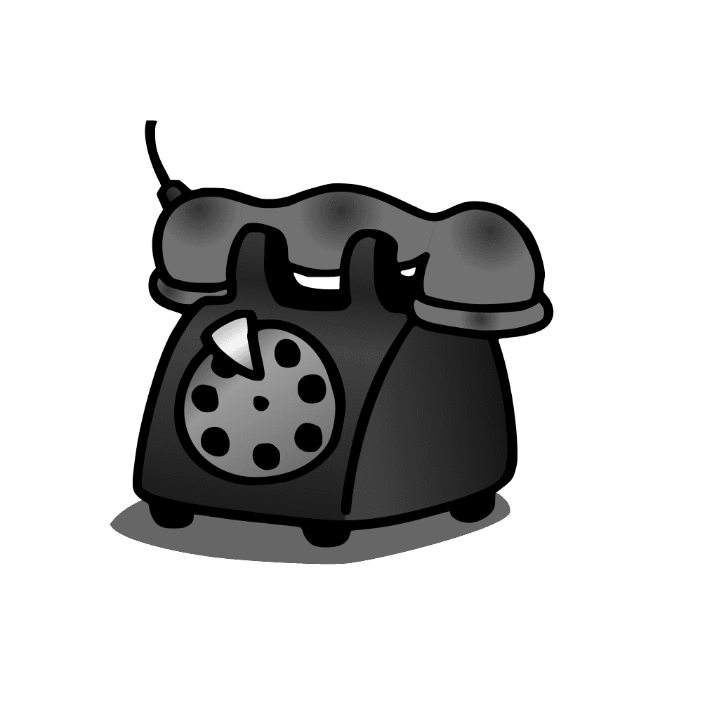 Black Dirty Old Telephone clipart preview