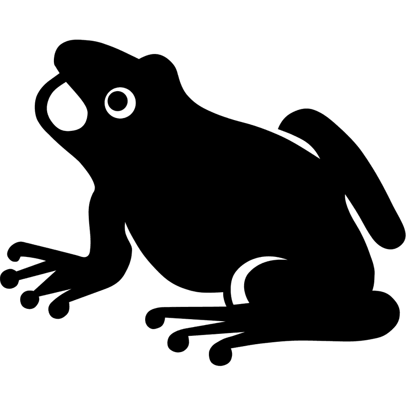 Black Frog Silhouette Clipart clipart preview