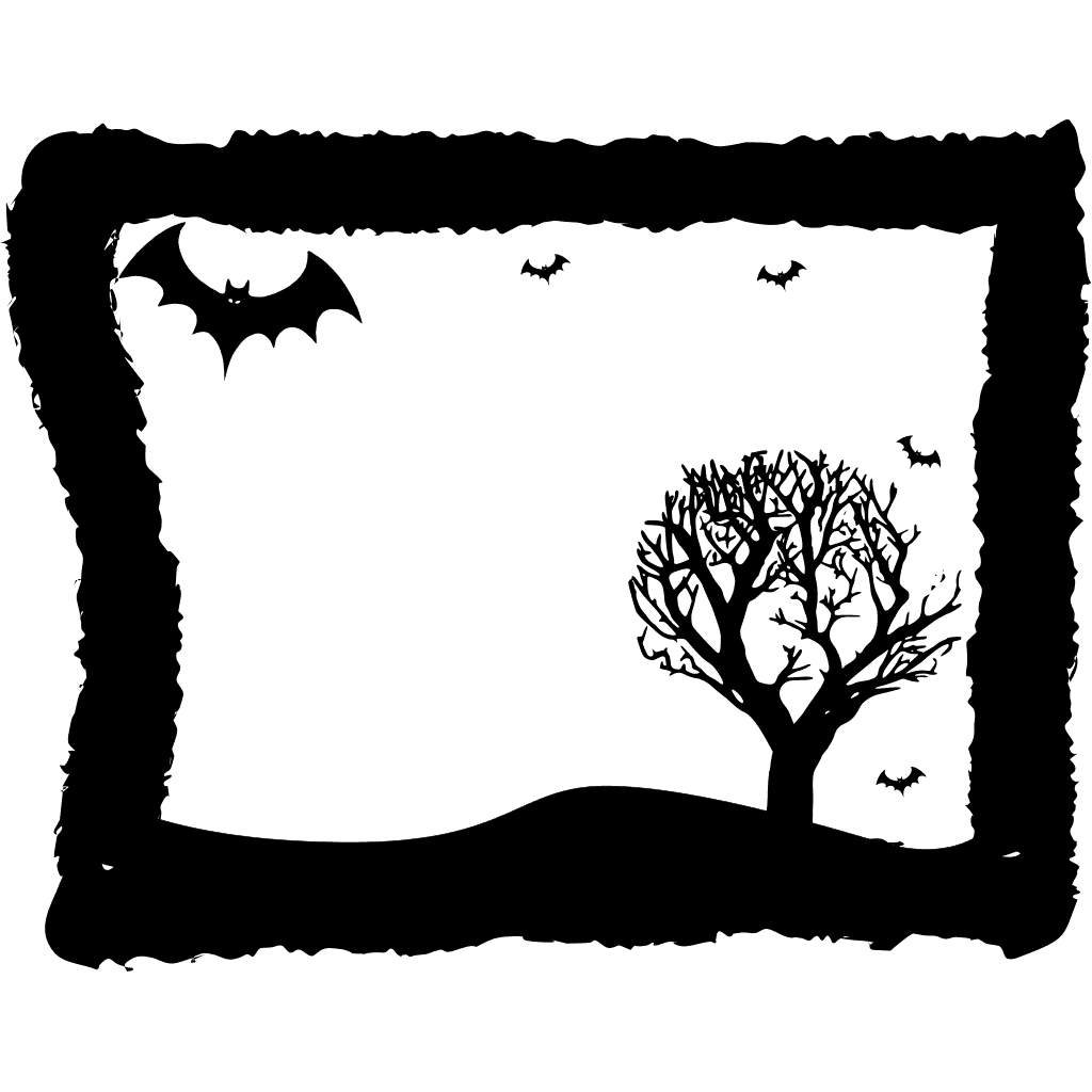 Black Halloween Frame clipart preview