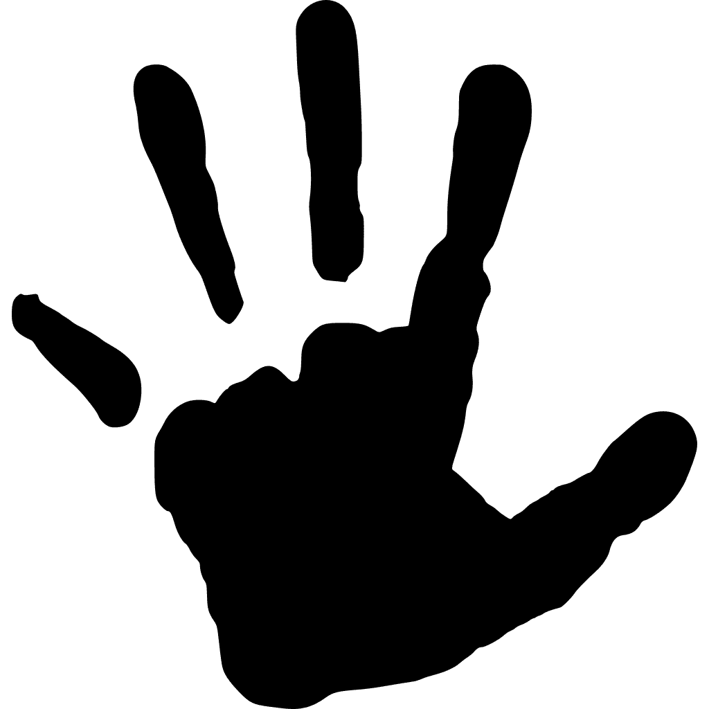 Black Handprint clipart preview