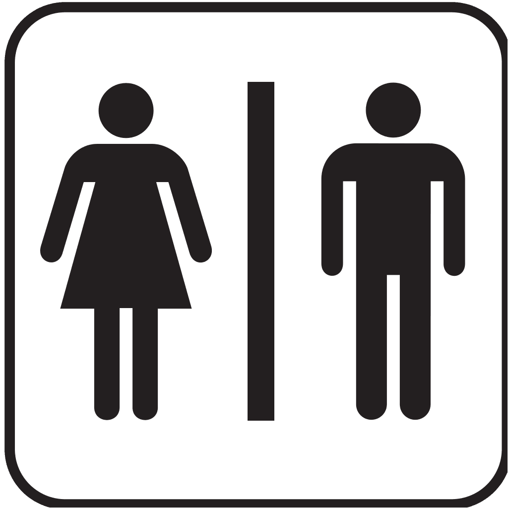 Black Men Women Bathroom Sign  clipart preview