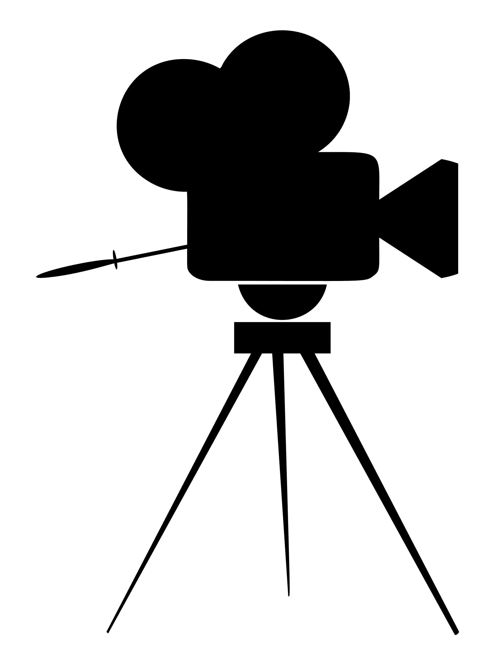 Black Movie Camera Cartoon  clipart preview