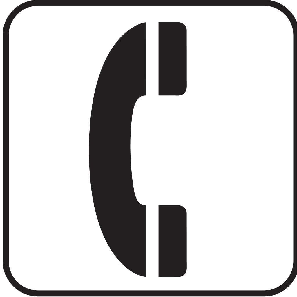 Black Sign Phone Icon clipart preview