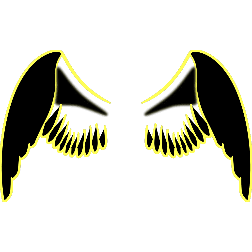 Black Yellow Eagle Symbol Wings clipart preview