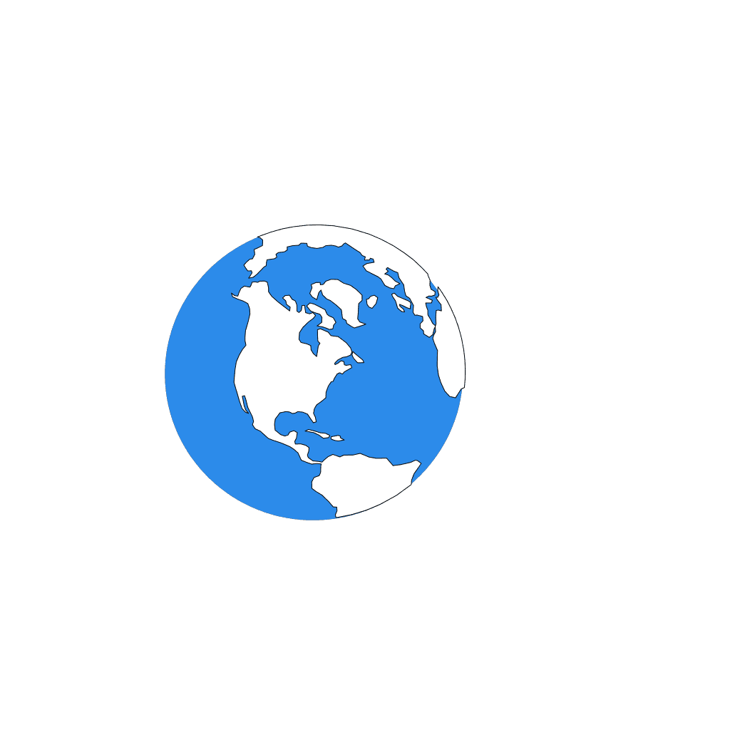 Blue Earth Icon Transparent  clipart preview