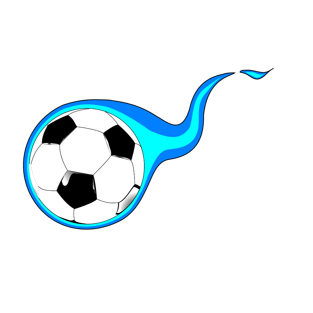 Blue Football Flame Icon clipart preview