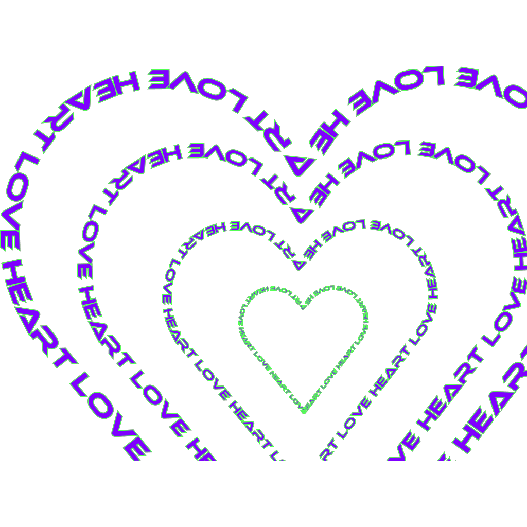 Blue Heart Text Png clipart preview