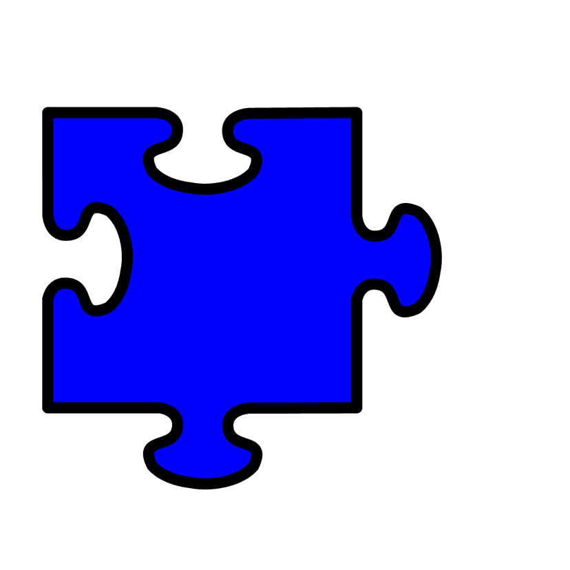 Blue Jigsaw Puzzle Piece clipart preview