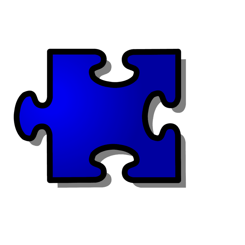 Blue Jigsaw Puzzle Piece clipart preview