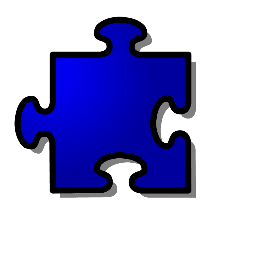 Blue Jigsaw Puzzle Piece clipart preview