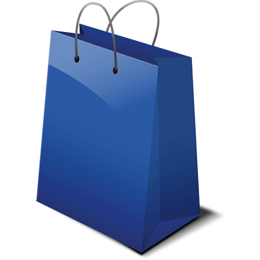 Blue Shopping Bag PNG clipart preview