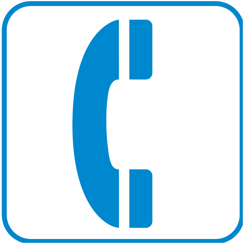 Blue Sign Phone Icon clipart preview