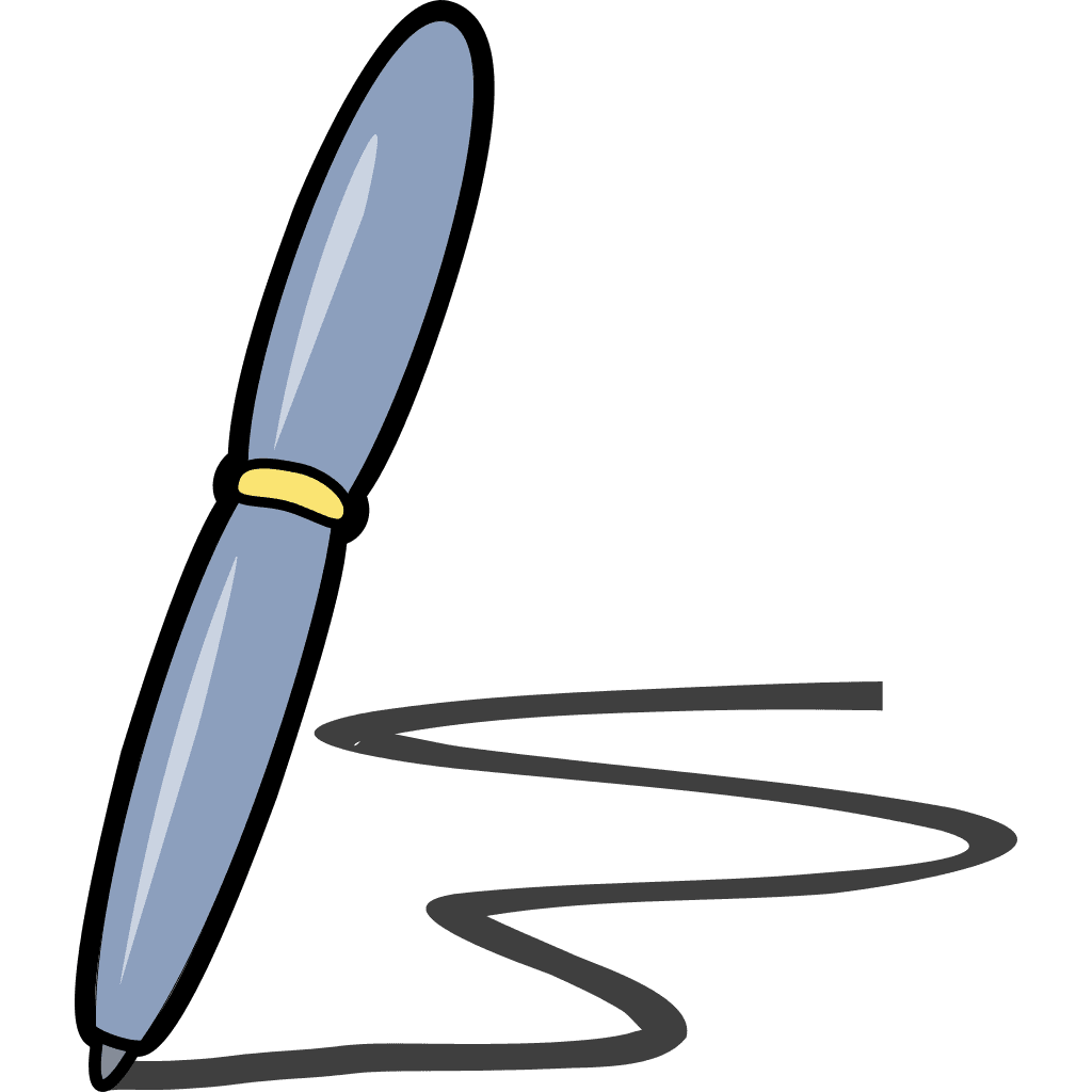 Blue Signature Pen Icon clipart preview