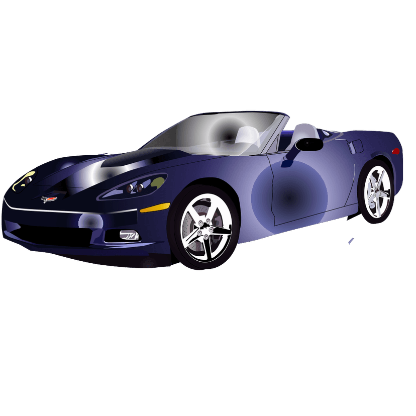 Blue Sport Corvette Car clipart preview