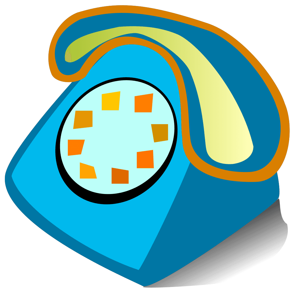 Blue Telephone Icon clipart preview