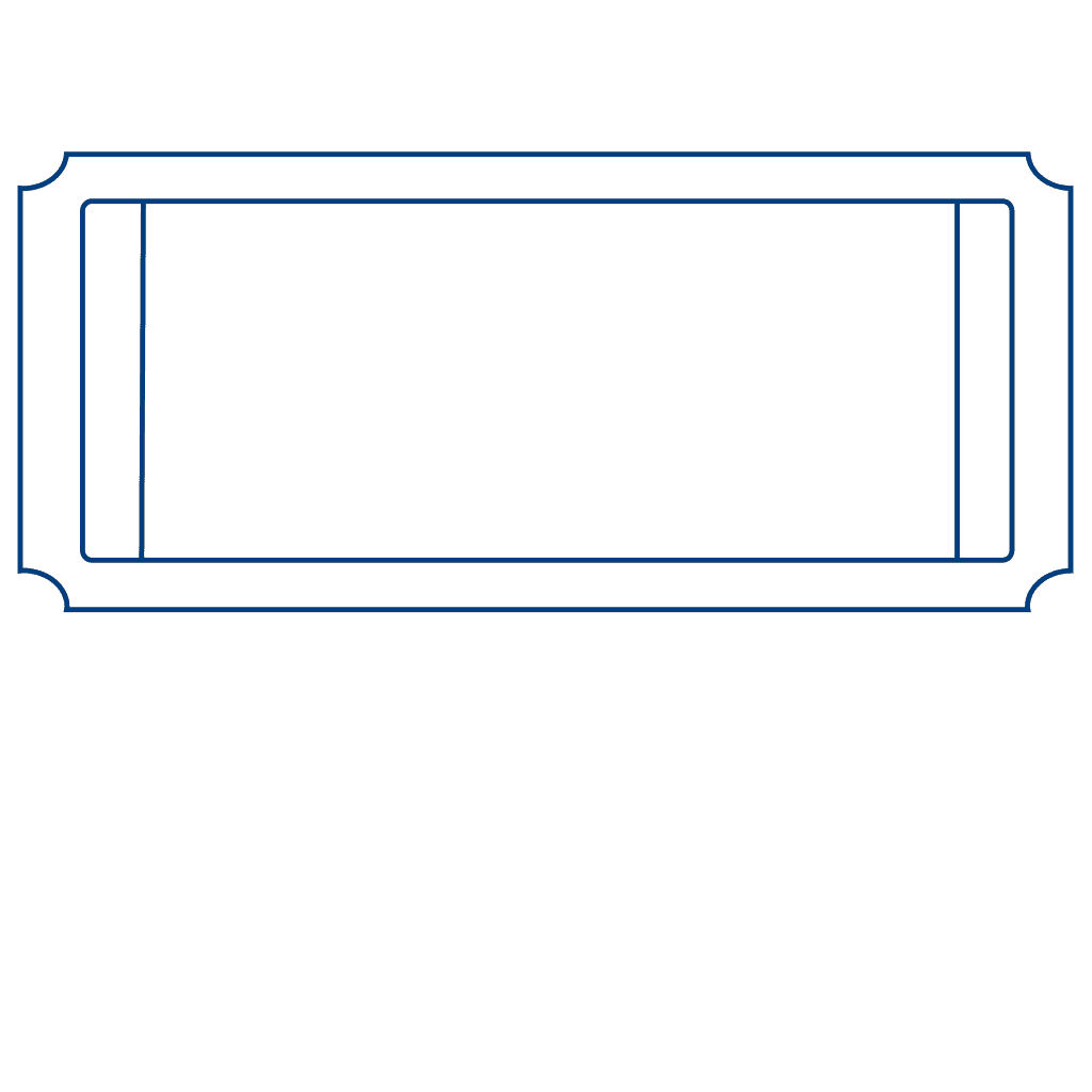 Blue ticket outline clipart preview