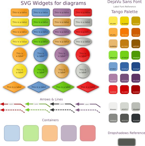 Boxes Diagram Button Set SVG clipart preview