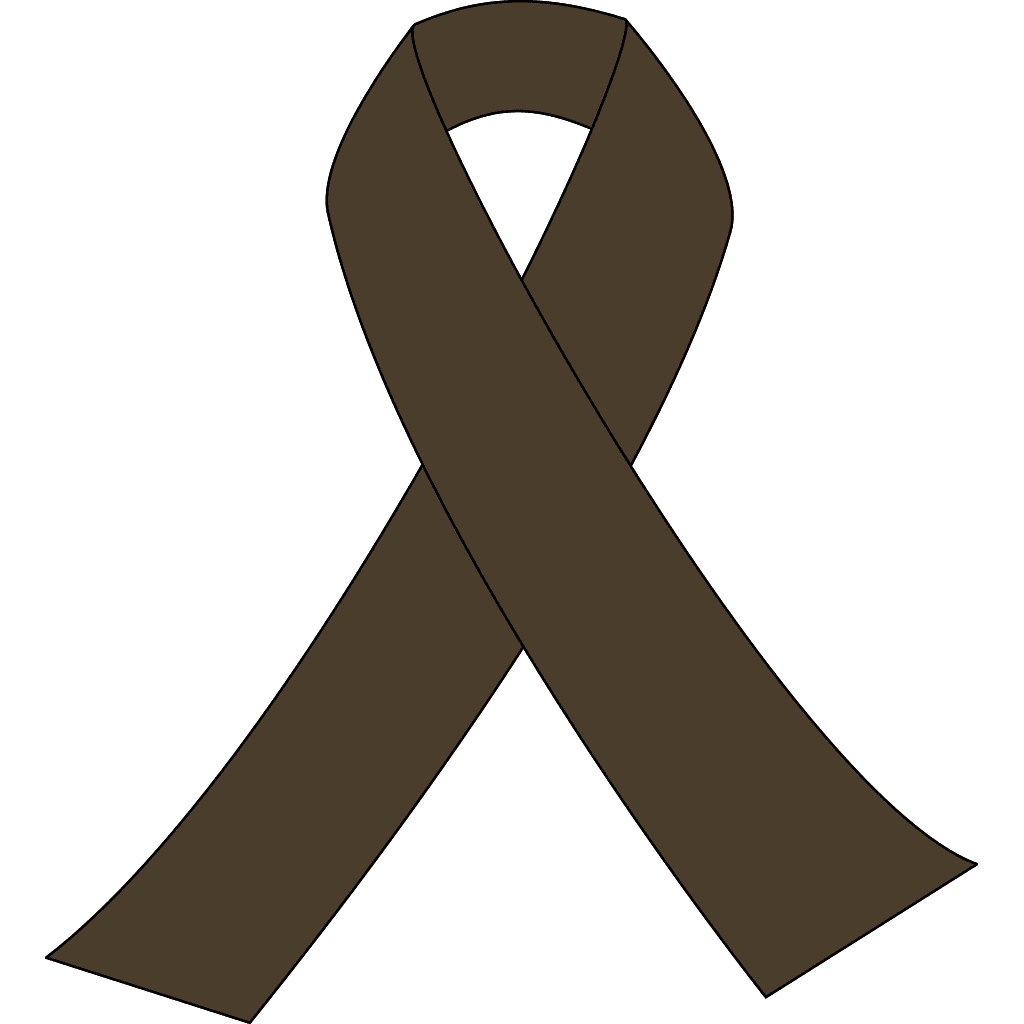 Brown Awareness Ribbon Png  clipart preview