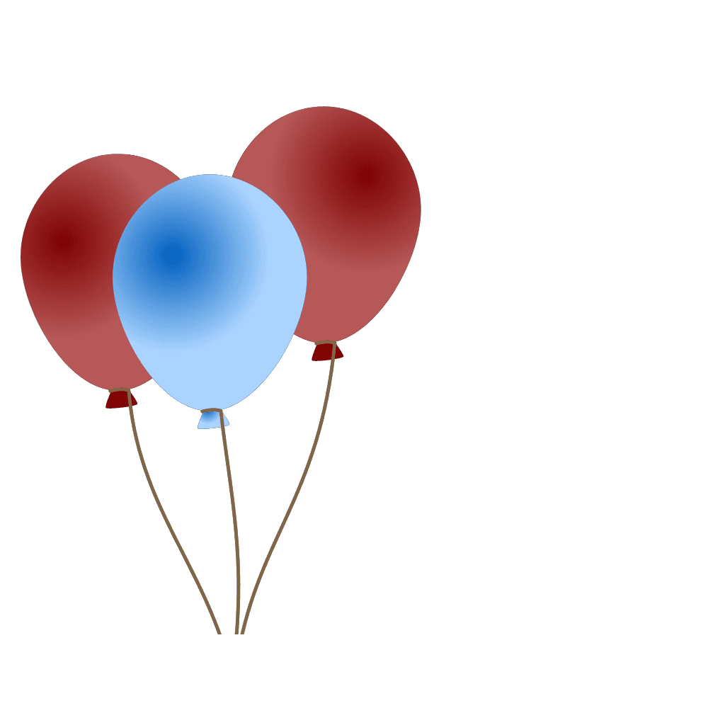 Brown Blue Balloons clipart preview