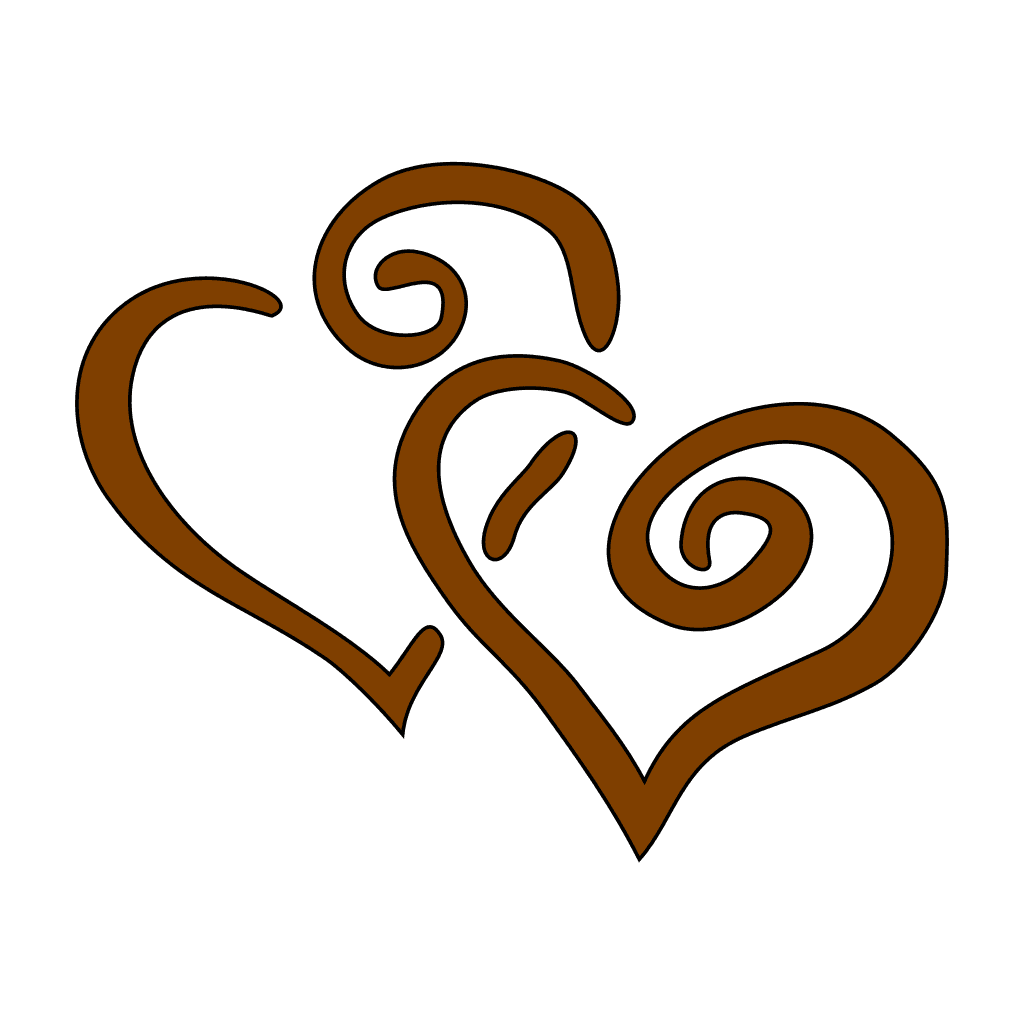 Brown Love Hearts Drawing  clipart preview