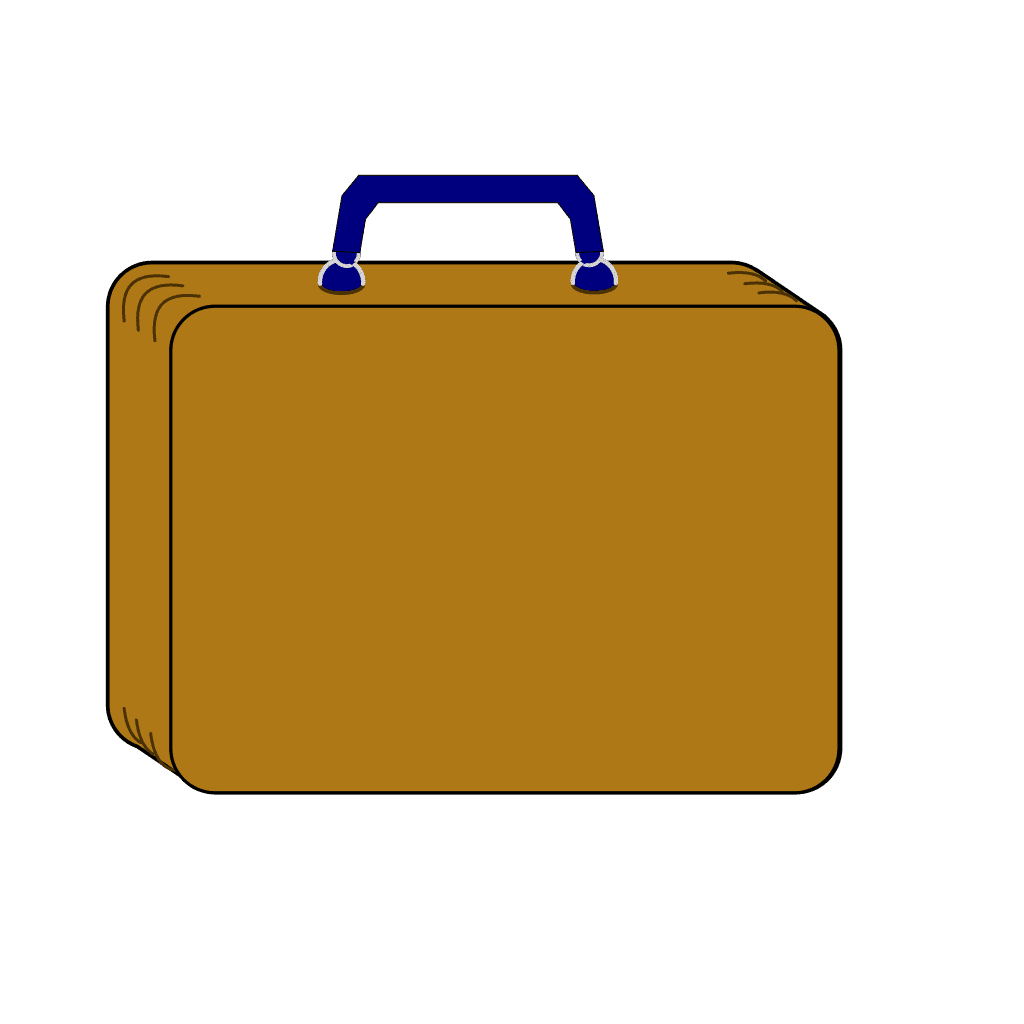 Brown suitcase icon clipart preview