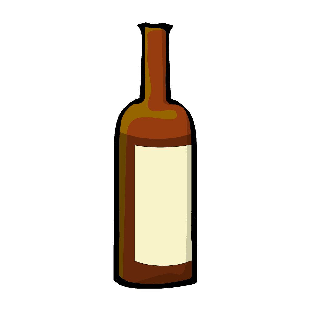 Brown Wine Bottle Drawing clipart preview