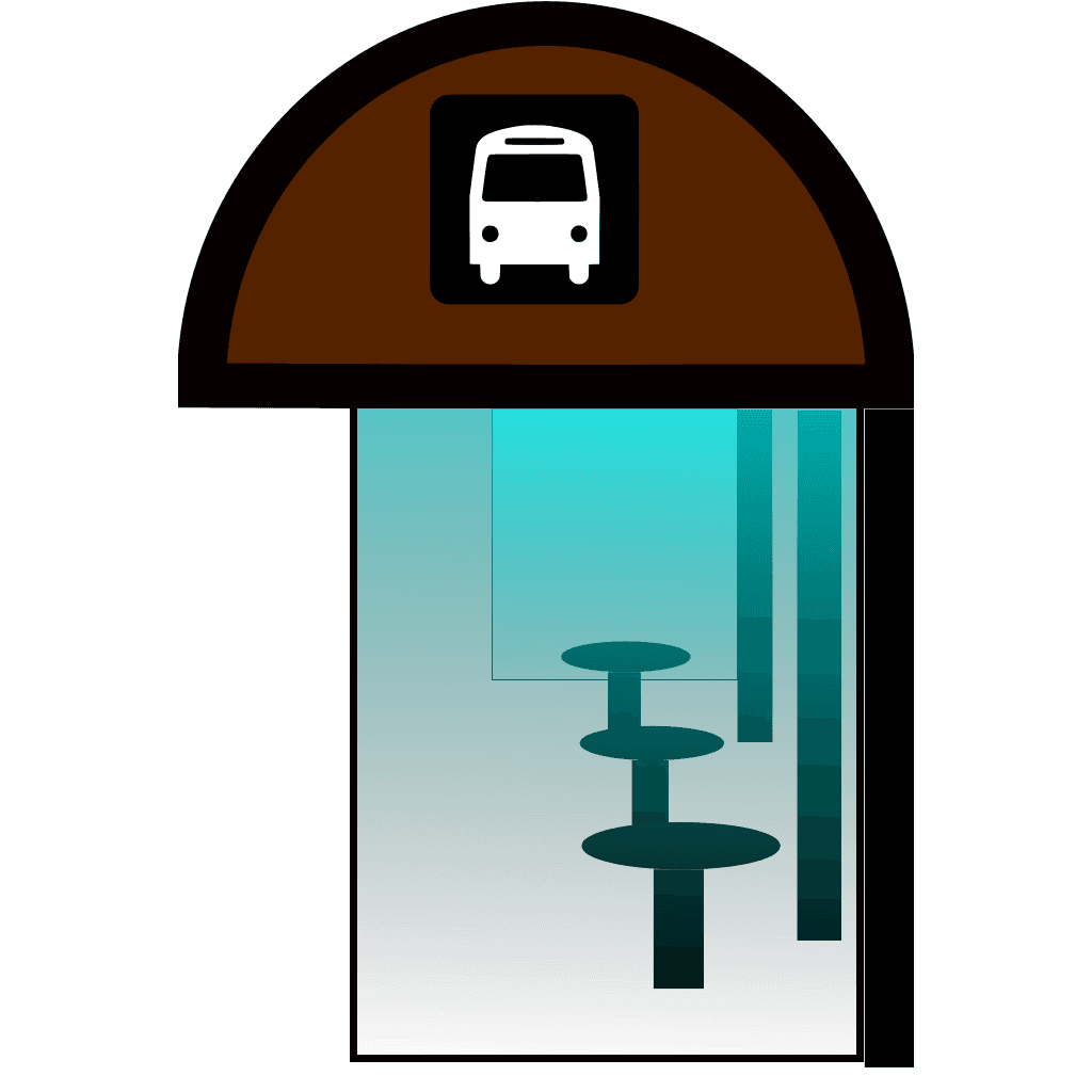 Bus Station Shelter Icon clipart preview