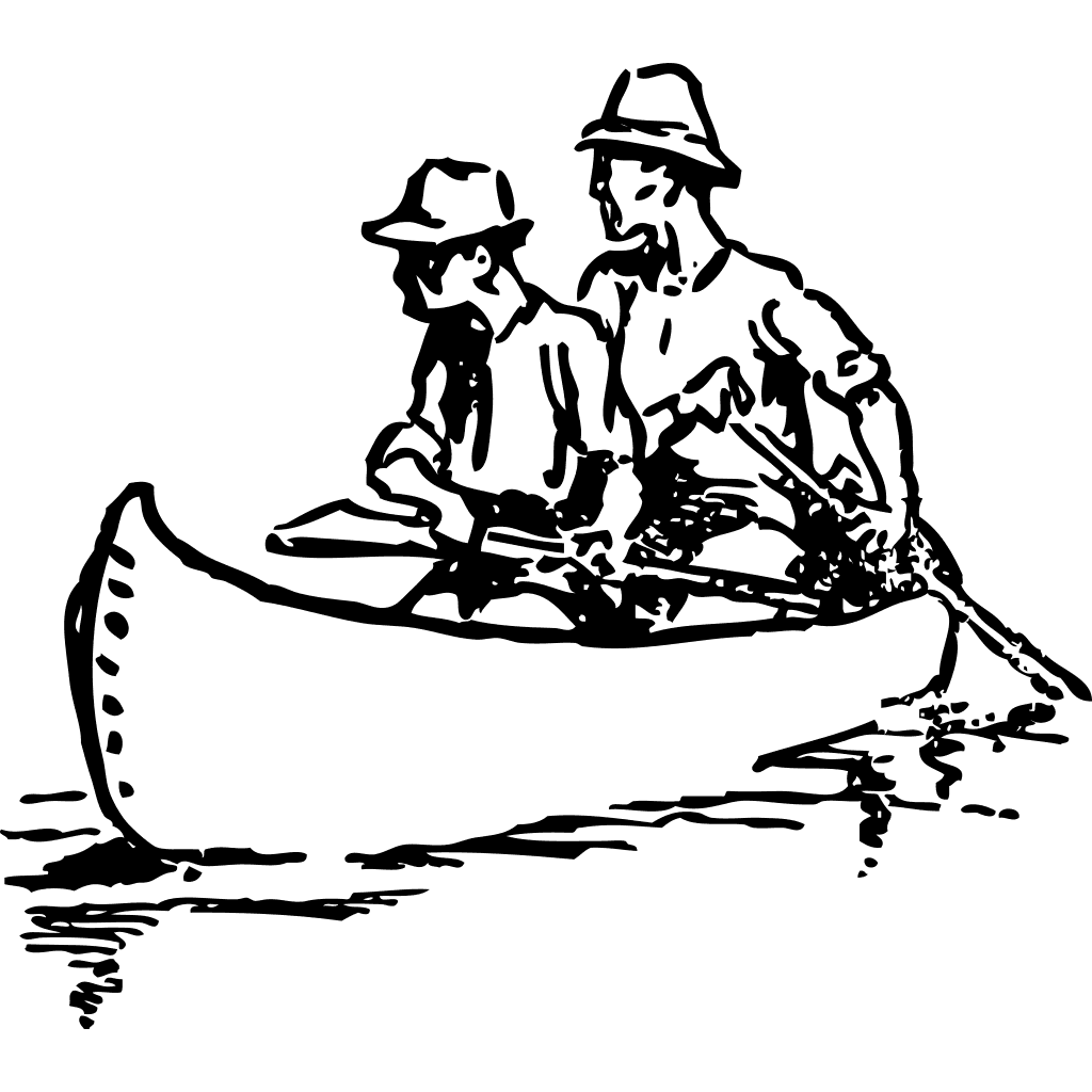 Canoe Traveling Drawing  clipart preview