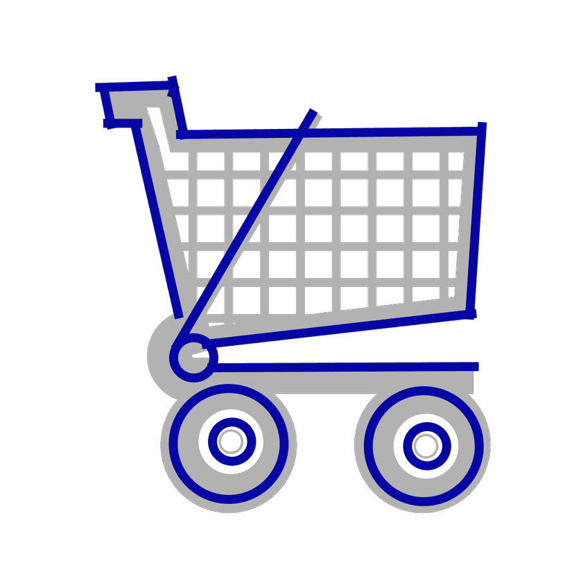 Cart Small gray blue png clipart preview