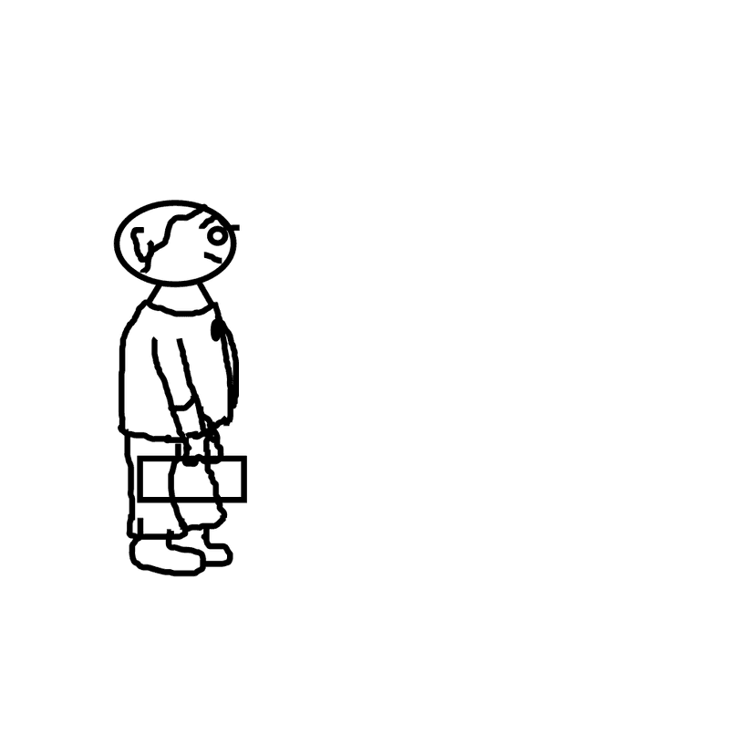 Cartoon Boy Outline Icon clipart preview