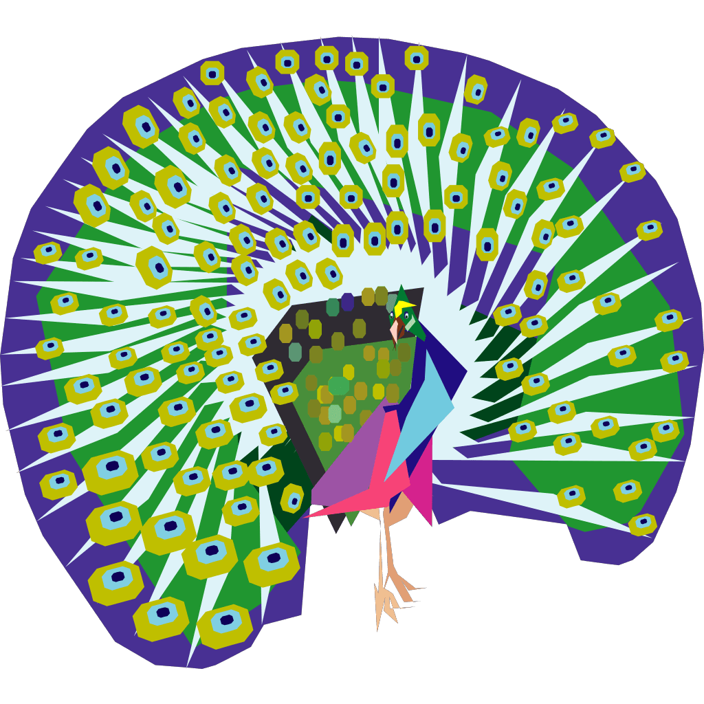 Cartoon Peacock Bird clipart preview