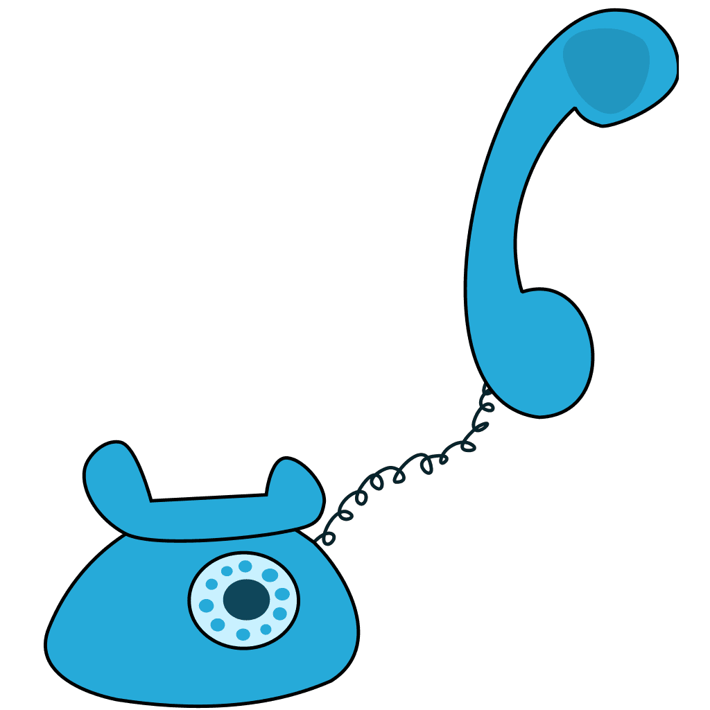 Cartoon Telephone Blue Icon clipart preview