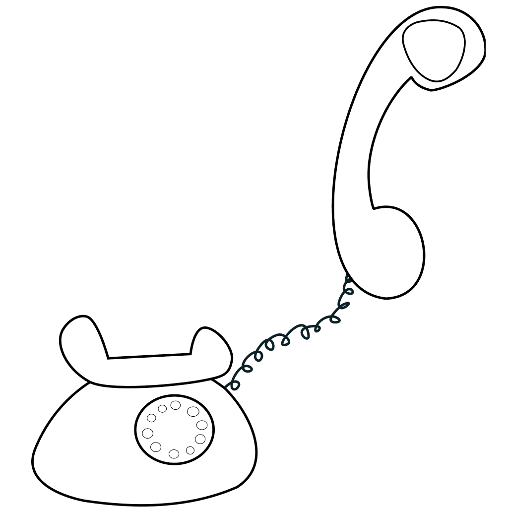 Cartoon Telephone Outline clipart preview