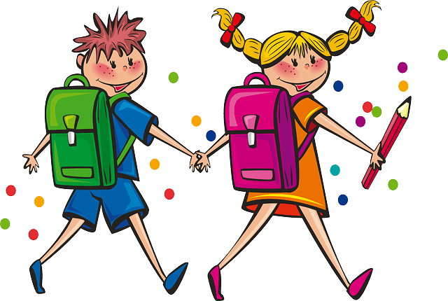 Children Going To School Drawing  clipart preview