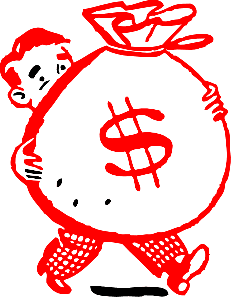 Coins Red Dollar Money clipart preview