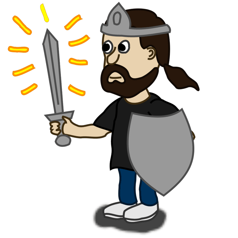 Comic Character Fighting War clipart preview