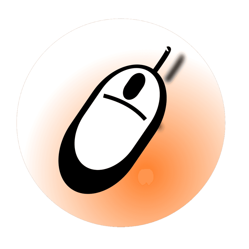 Computer Mouse on Orange Background clipart preview